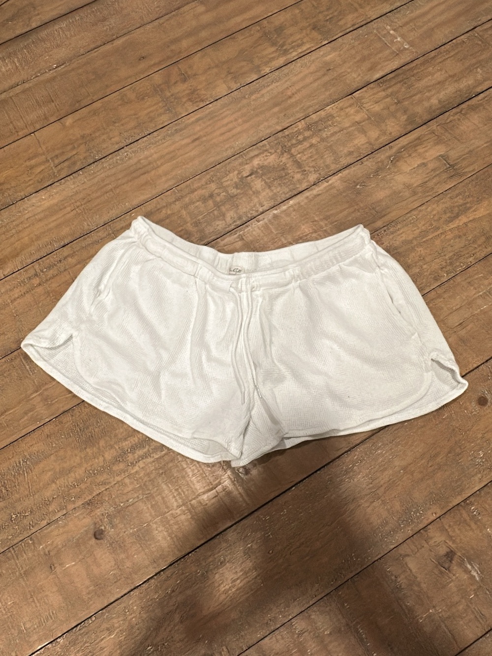 Brandy Melville white thermal shorts